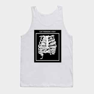 Cat Person X-Ray Funny and Cute Halloween Costume or gift for Cat Lovers, Veterinarians, Nurses and Doctors Tank Top